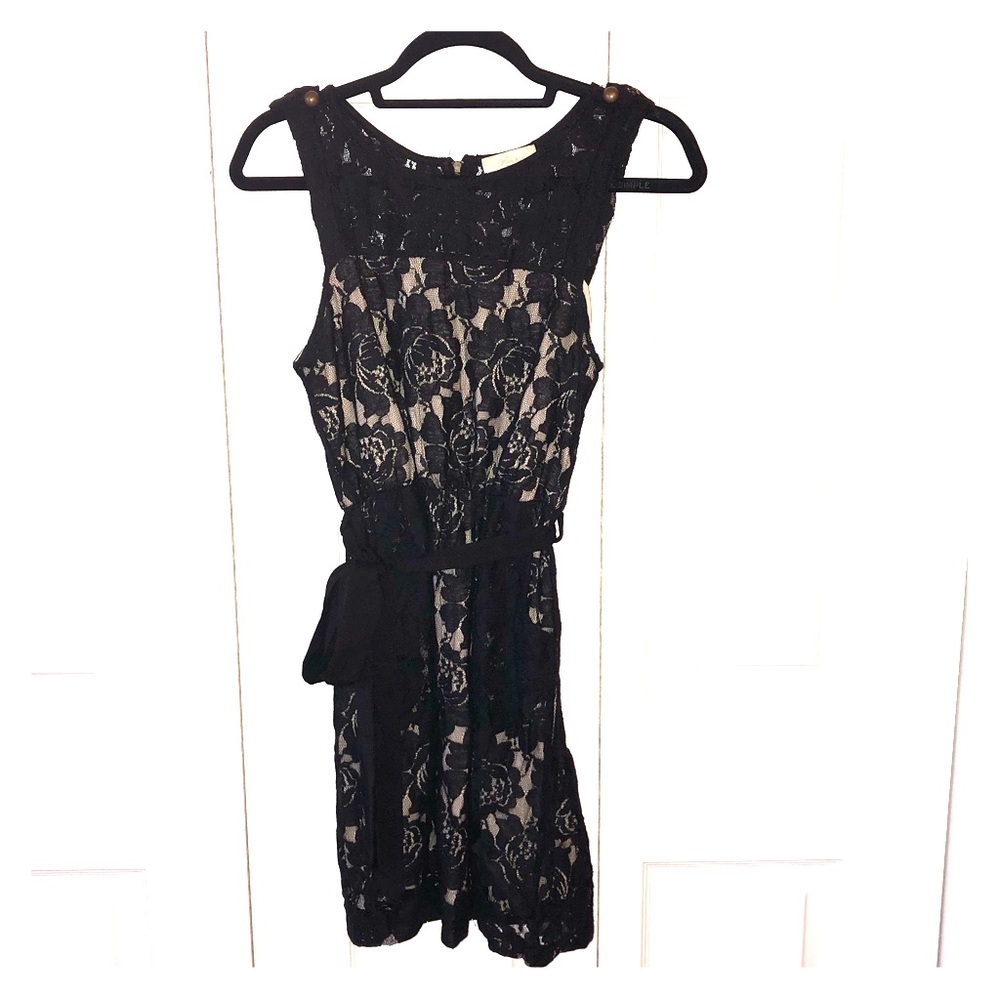 Monteau Black Lace Dress With Pockets! Size Medium